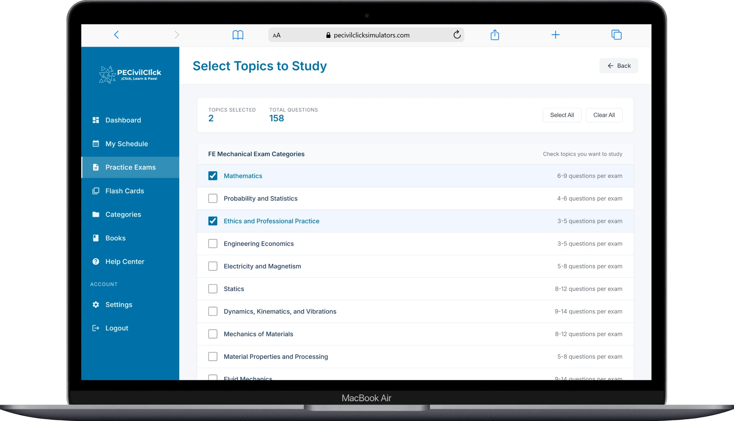 Learning Mode Screenshot