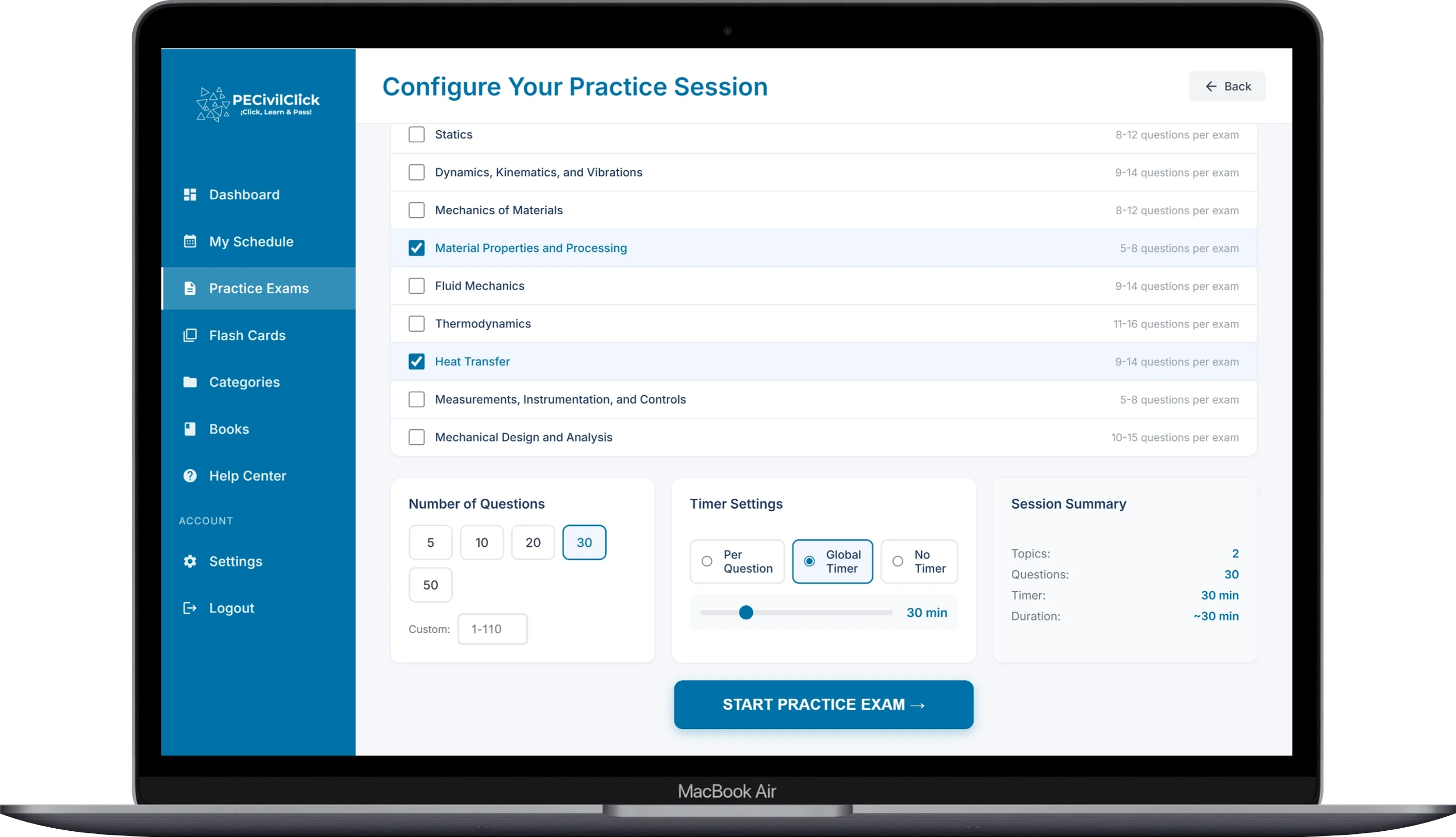 Practice Mode Screenshot